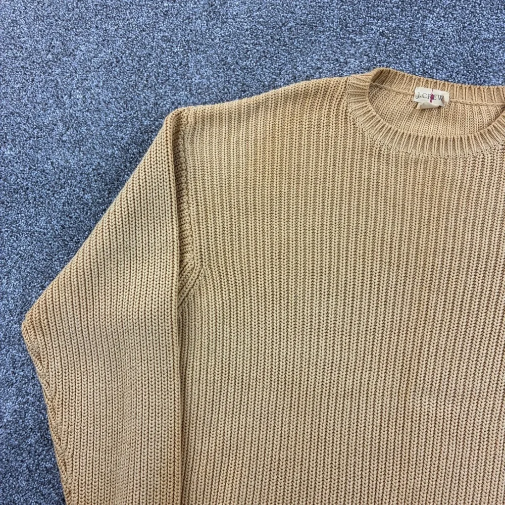 Vintage J.Crew Oarsman Sweater Mens XL‎ Yellow Shaker Chunky Knit Fisherman